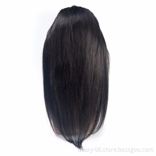 The New Products 100% Virgin Straight Hair Weave Silky Base 360 Lace Frontal Closure